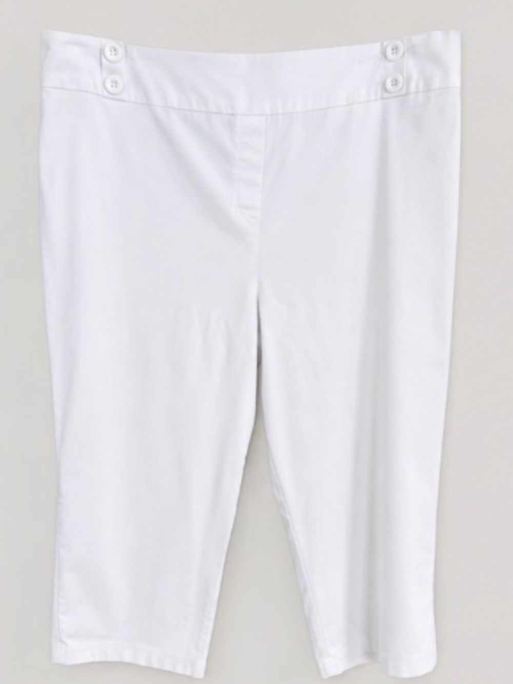 Rekucci White Pull-On Capri Pants Women's 18 Tall